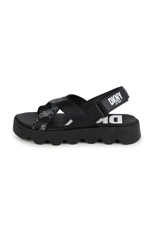 čierna Detské kožené sandále Dkny