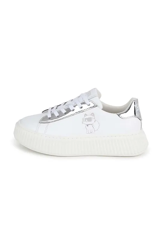 λευκό Παιδικά δερμάτινα αθλητικά παπούτσια Karl Lagerfeld