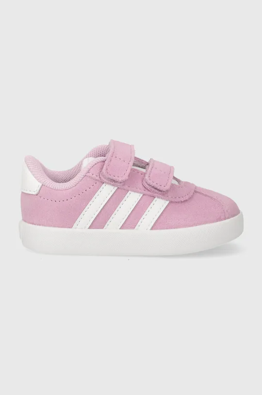 Детские замшевые кроссовки adidas VL COURT 3.0 CF I розовый