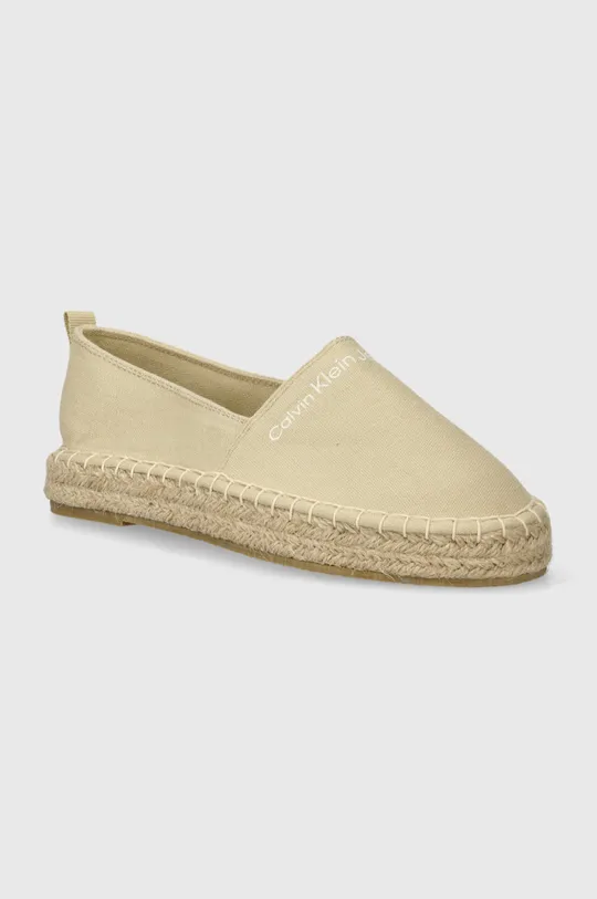 beżowy Calvin Klein Jeans espadryle dziecięce Dziewczęcy