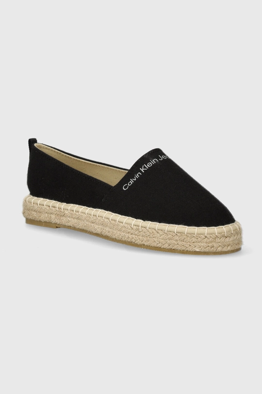 czarny Calvin Klein Jeans espadryle dziecięce Dziewczęcy