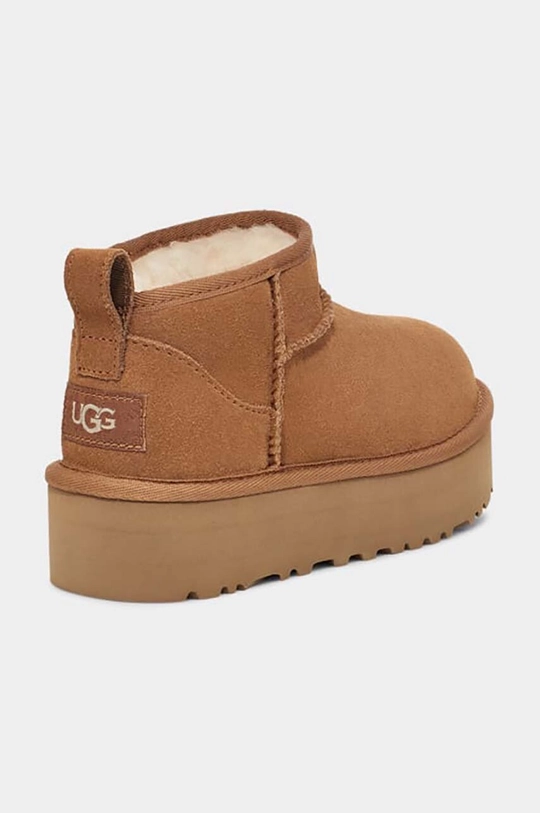 Dječje cipele za snijeg od brušene kože UGG CLASSIC ULTRA MINI PLATFORM Vanjski dio: Brušena koža Unutrašnji dio: Tekstilni materijal, Vuna Potplat: Sintetički materijal