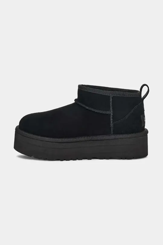 crna Dječje cipele za snijeg od brušene kože UGG CLASSIC ULTRA MINI PLATFORM