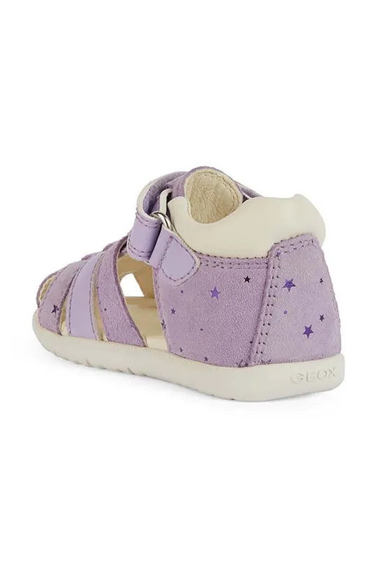 fialová Detské kožené sandále Geox SANDAL MACCHIA