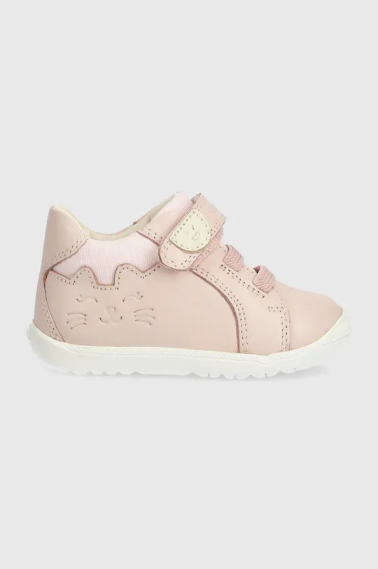 ροζ Παιδικά δερμάτινα αθλητικά παπούτσια Geox MACCHIA Για κορίτσια
