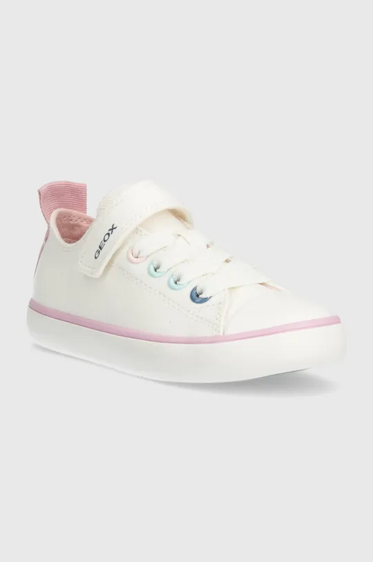 Παιδικά πάνινα παπούτσια Geox GISLI λευκό