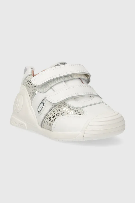 Παιδικά δερμάτινα αθλητικά παπούτσια Biomecanics λευκό