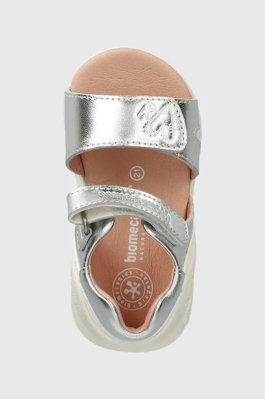 серебрянный Детские кожаные сандалии Biomecanics