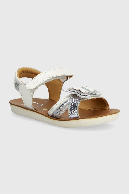 bianco Shoo Pom sandali in pelle bambino/a GOA FLY Ragazze