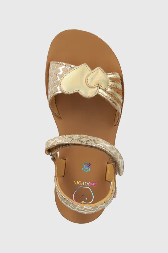 zlatá Detské kožené sandále Shoo Pom GOA HEART