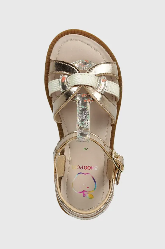 beige Shoo Pom sandali per bambini SOLAR BUCKLE