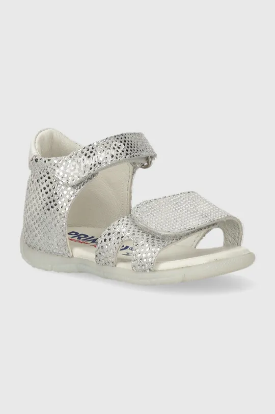 срібний Дитячі замшеві сандалі Primigi Для дівчаток