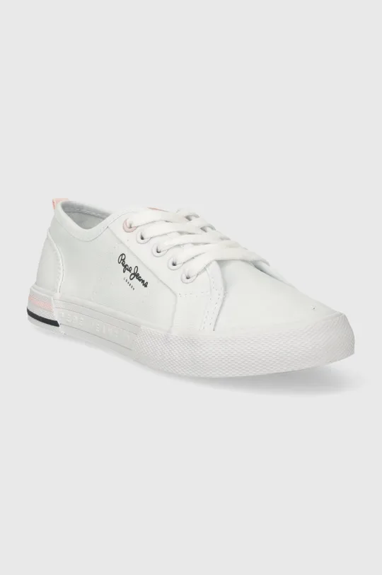Παιδικά πάνινα παπούτσια Pepe Jeans BRADY BASIC G λευκό