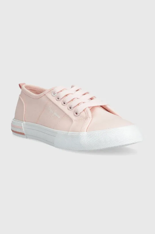 Παιδικά πάνινα παπούτσια Pepe Jeans BRADY BASIC G ροζ