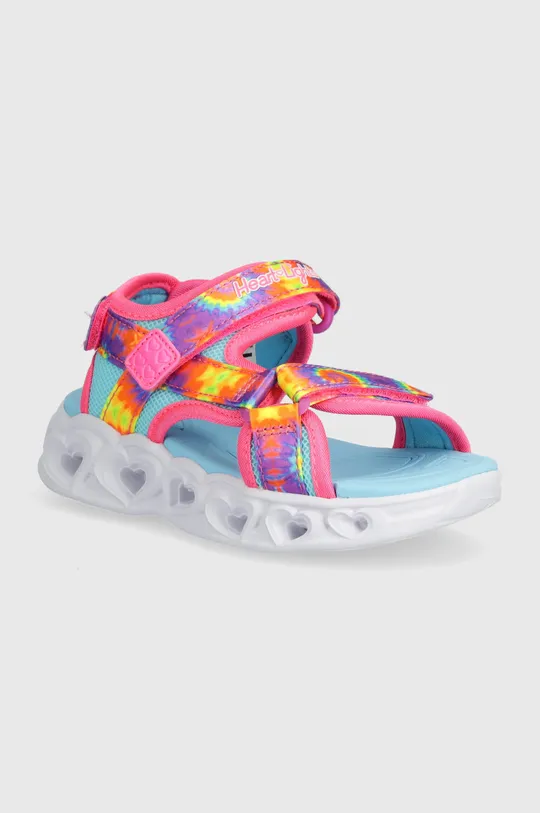 барвистий Дитячі сандалі Skechers HEART LIGHTS SANDALS COLOR GOOVE Для дівчаток