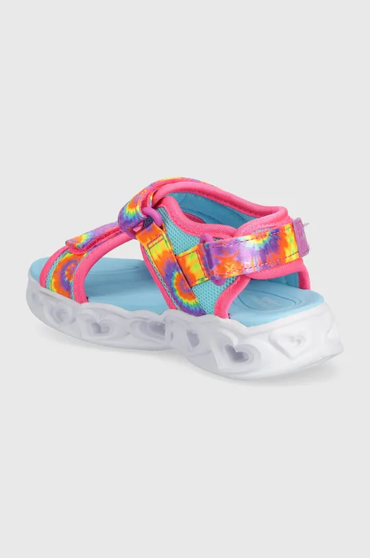 Skechers sandały dziecięce HEART LIGHTS SANDALS COLOR GOOVE Cholewka: Materiał tekstylny, Wnętrze: Materiał syntetyczny, Materiał tekstylny, Podeszwa: Materiał syntetyczny