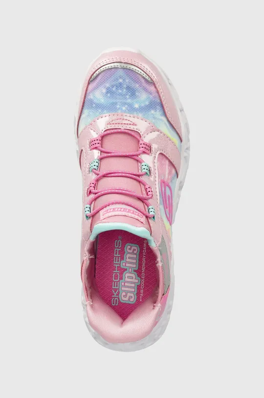 rosa Skechers scarpe da ginnastica per bambini GALAXY LIGHTS TIE DYE TAKEOFF