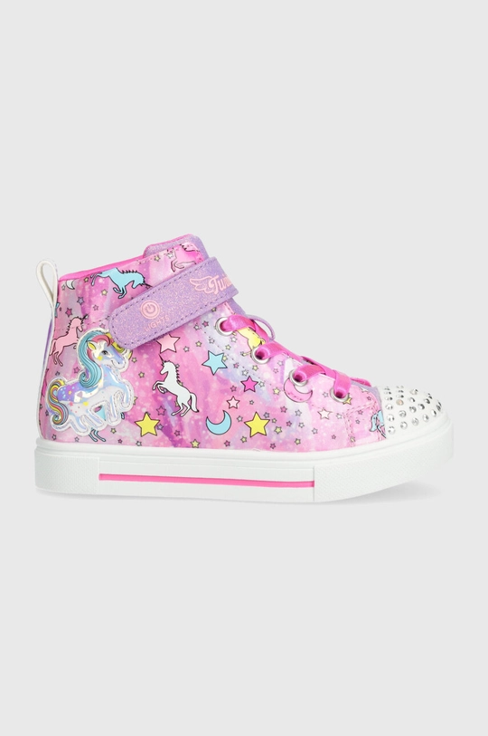 różowy Skechers trampki dziecięce TWINKLE SPARKS UNICORN DAYDREAM Dziewczęcy