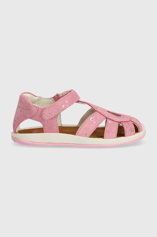Detské nubukové sandále Camper ružová