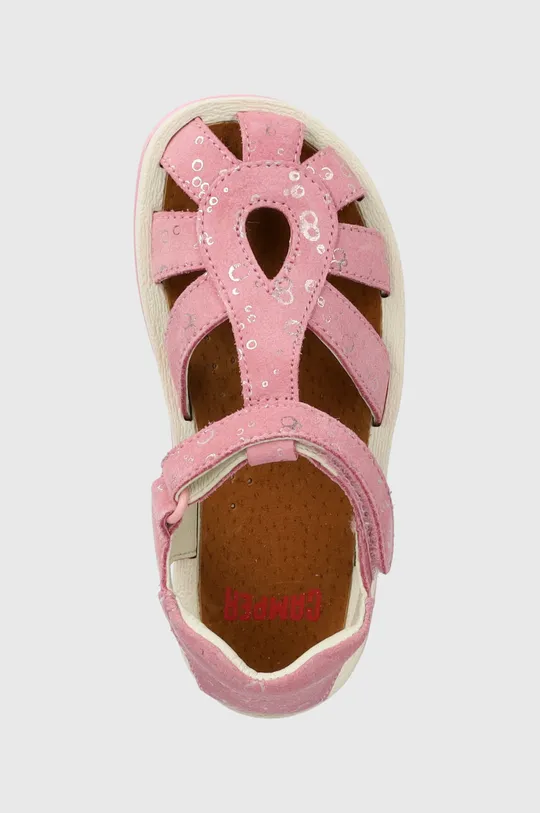 ružová Detské nubukové sandále Camper