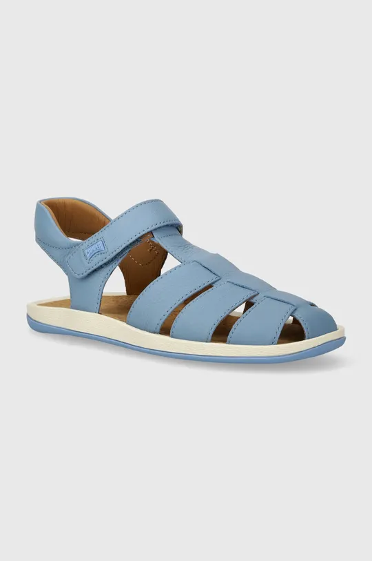 modrá Detské kožené sandále Camper Dievčenský