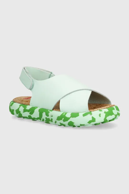 zelená Detské kožené sandále Camper Dievčenský