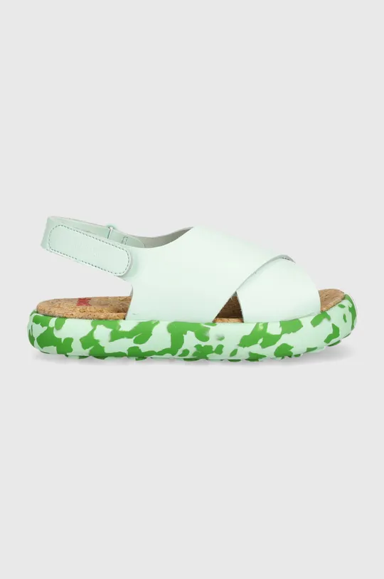 Camper sandały skórzane dziecięce zielony