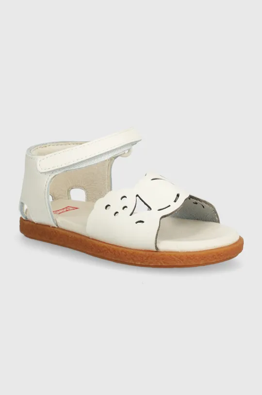 biela Detské kožené sandále Camper Dievčenský