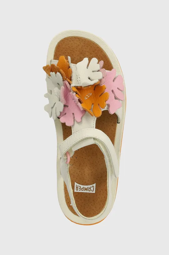 biela Detské kožené sandále Camper
