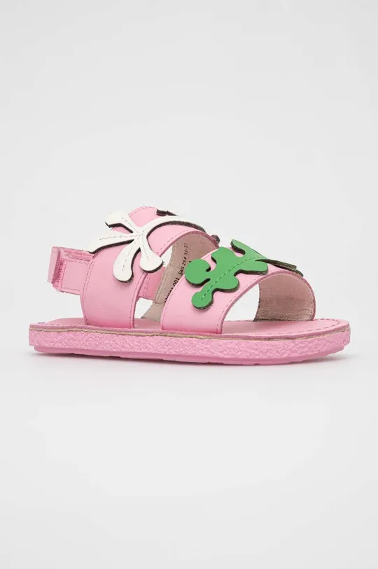 roza Otroški usnjeni sandali Camper Dekliški