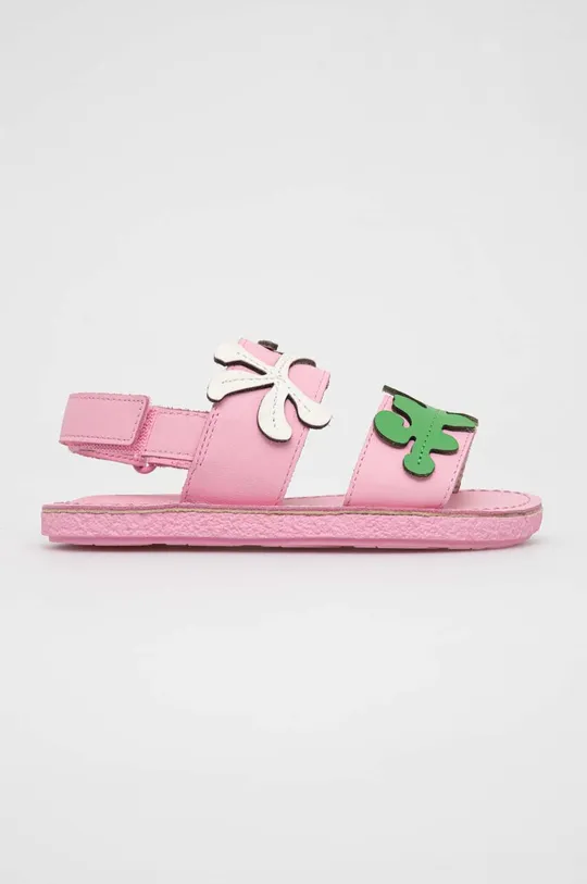 Детские кожаные сандалии Camper розовый