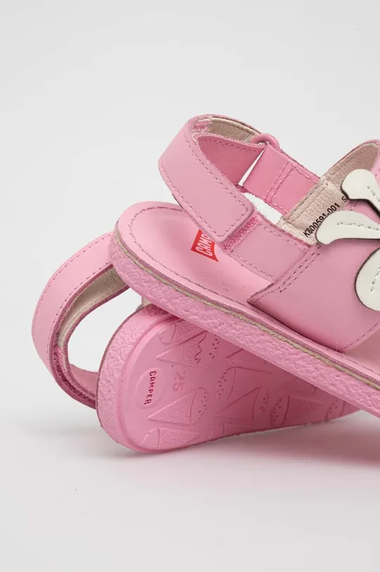 różowy Camper sandały skórzane dziecięce