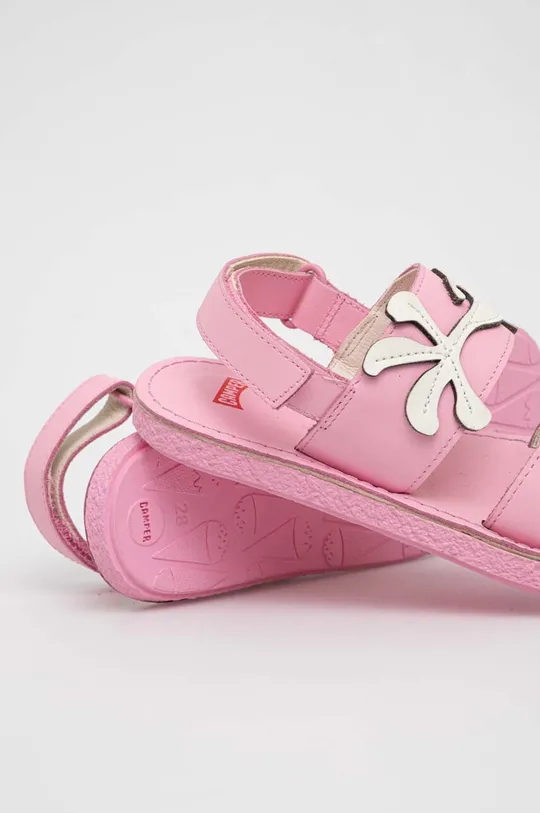 roza Otroški usnjeni sandali Camper