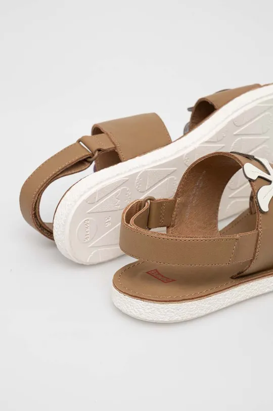 hnedá Detské kožené sandále Camper