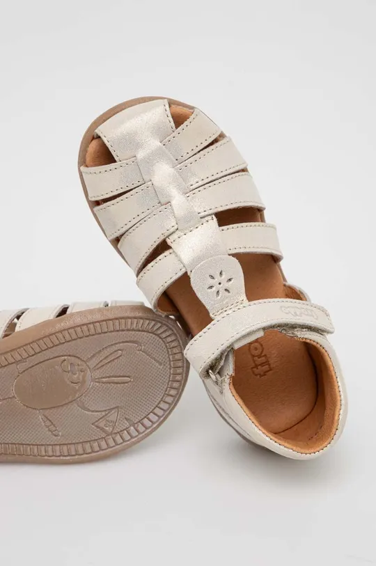 béžová Detské kožené sandále Froddo