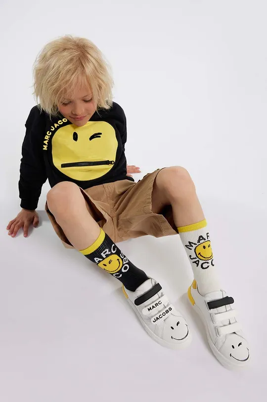Дитячі шкіряні кросівки Marc Jacobs x Smiley