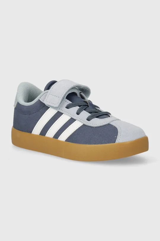 niebieski adidas sneakersy zamszowe dziecięce VL COURT 3.0 EL C Dziecięcy