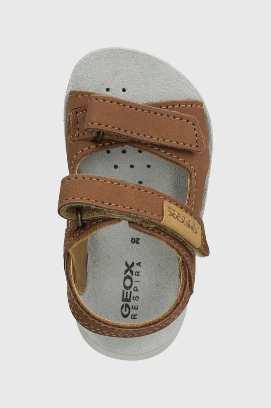 hnedá Detské kožené sandále Geox SANDAL LIGHTFLOPPY
