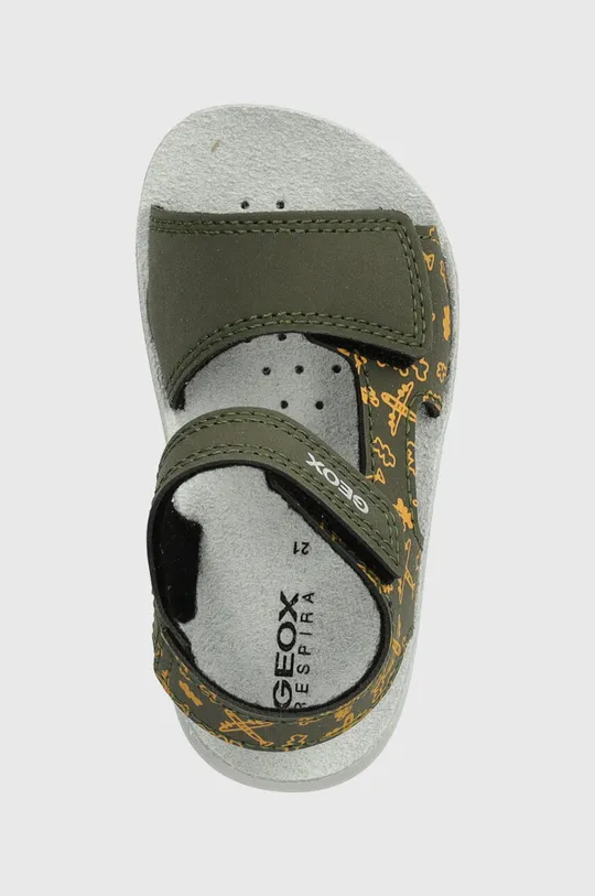 zelená Detské kožené sandále Geox SANDAL LIGHTFLOPPY