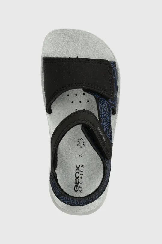 čierna Detské kožené sandále Geox SANDAL LIGHTFLOPPY