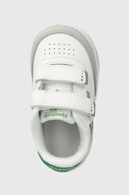 bianco Reebok Classic scarpe da ginnastica per bambini in pelle Club C