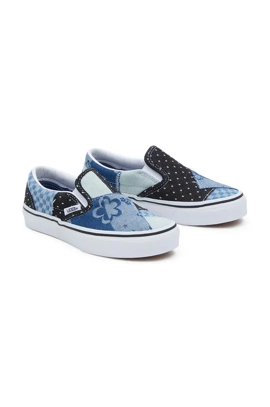 μπλε Παιδικά πάνινα παπούτσια Vans UY Classic Slip-On Patchwork Παιδικά