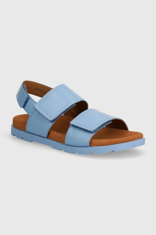 modrá Detské kožené sandále Camper Detský