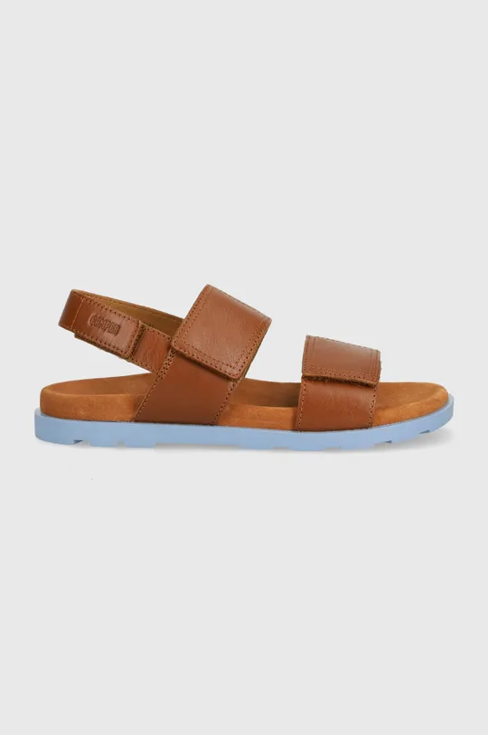 Детские кожаные сандалии Camper коричневый