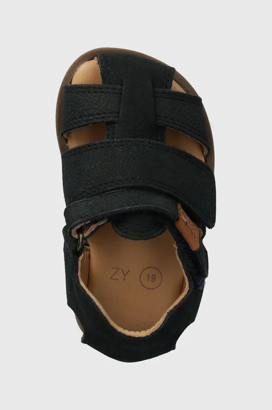 чорний Дитячі шкіряні сандалі zippy