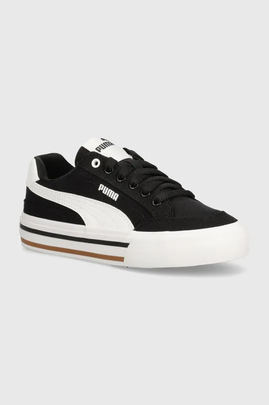 czarny Puma tenisówki dziecięce Court Classic Vulc FS JR Dziecięcy