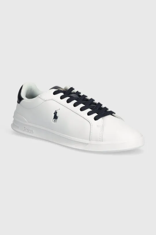 biały Polo Ralph Lauren sneakersy skórzane Hrt Crt II Męski