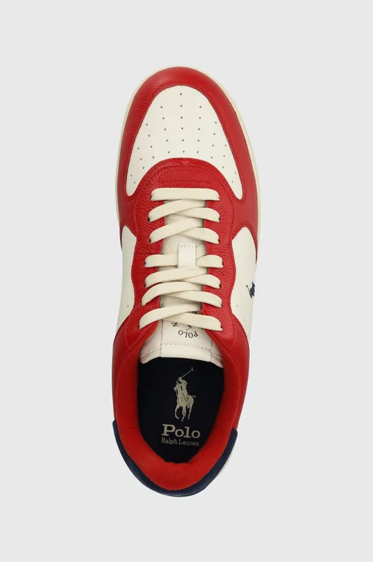 κόκκινο Δερμάτινα αθλητικά παπούτσια Polo Ralph Lauren Masters Crt