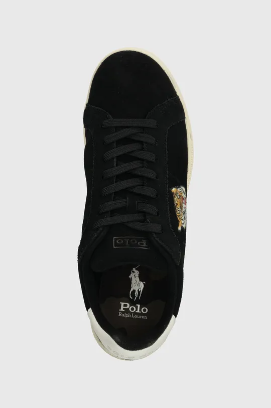 μαύρο Σουέτ αθλητικά παπούτσια Polo Ralph Lauren Hrt Crt II