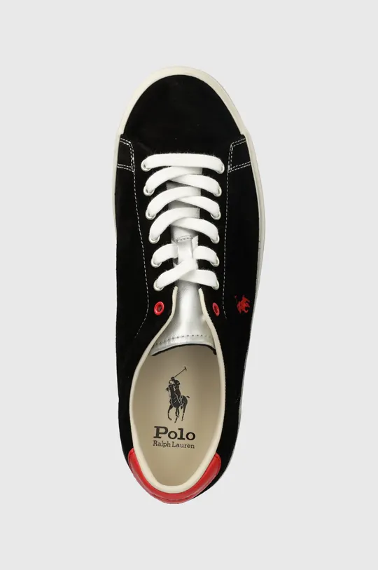 μαύρο Δερμάτινα αθλητικά παπούτσια Polo Ralph Lauren Longwood